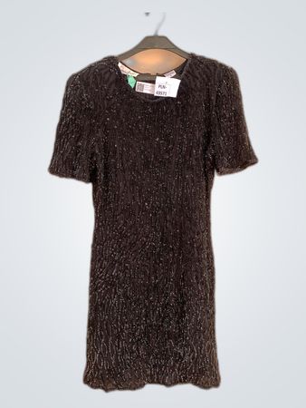 Lawrence Kazar Black Sequined Dress