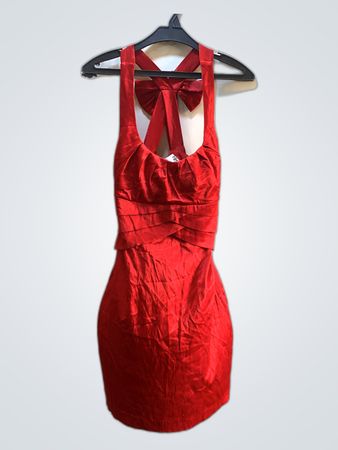 Red Ruffled Dress