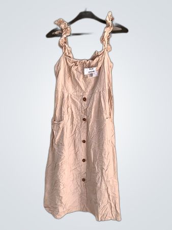 Beige Linen Dress