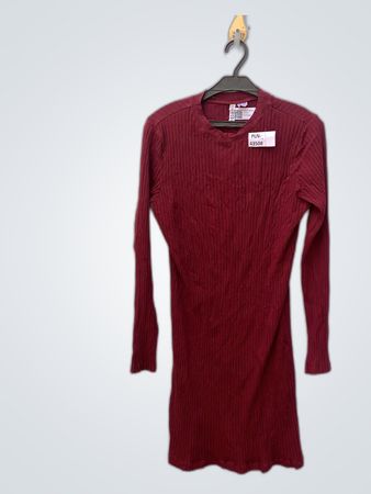 H&M Ribbed Long Sleeve Mini Dress