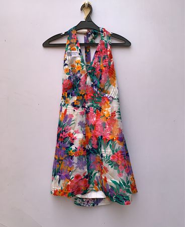 Floral Halter Neck Dress