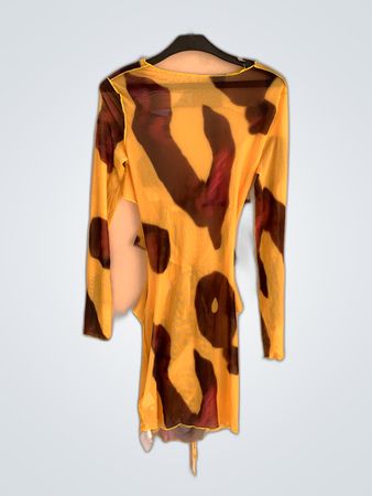 Yellow and Brown Dress
