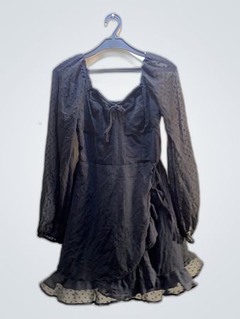 Hollister Black Smocked Mini Dress