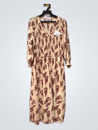 Polagram Smocked Floral Midi Dress