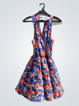 Lush Floral Wrap Mini Dress