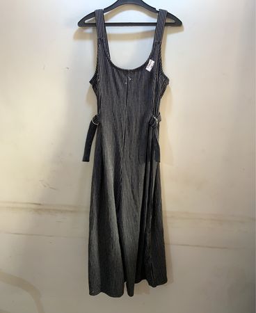 Wild Fable Black and White Striped Jumpsuit