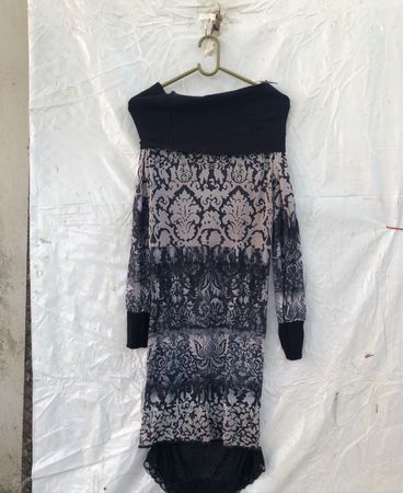 Black and White Patterned Dress