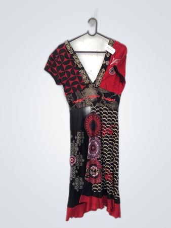 Desigual Printed Patchwork Dress