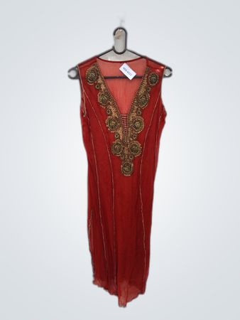 Red Embroidered Dress