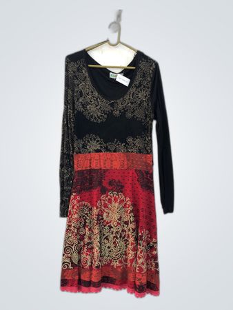 HappiPi Printed Long-Sleeve Dress