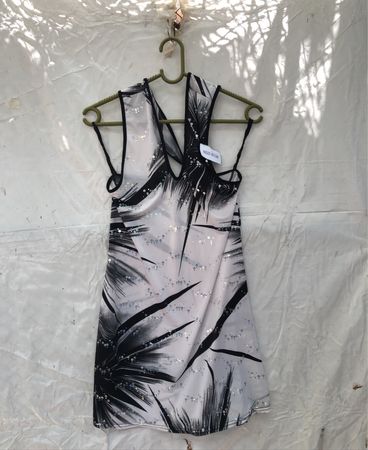 Nudy Vogue Black and White Sequined Dress