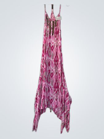 Pink Tie-Dye Maxi Dress