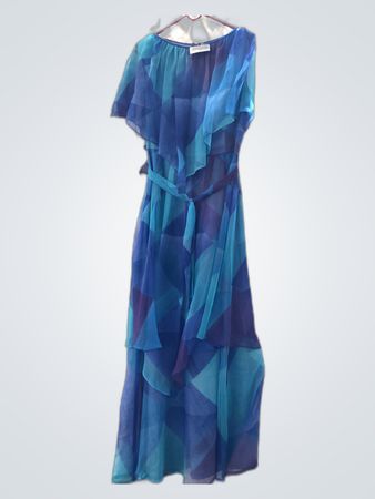Blue Geometric Dress