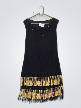 Black Fringed Dress