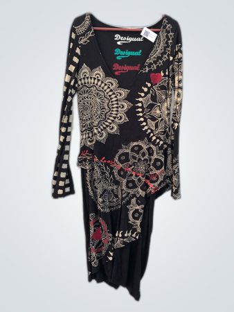 Desigual Mandala Print Long Sleeve Dress