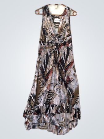 Tropical Print Maxi Dress
