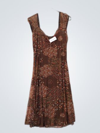 Brown Floral Dress