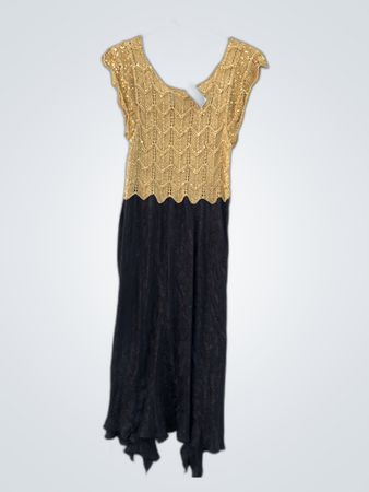 Gold and Black Dress