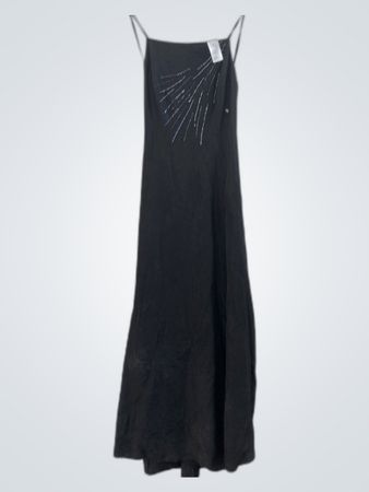 Black Evening Dress with Embellishments