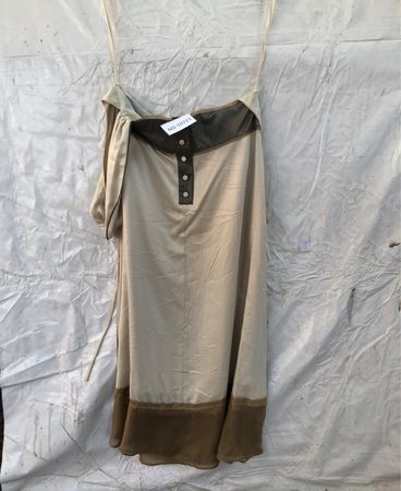 Tan and Brown Sleeveless Top