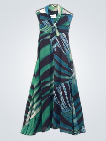 Unbranded Striped Halter Maxi Dress