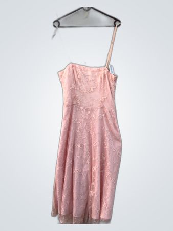 VILA Pink Lace Dress