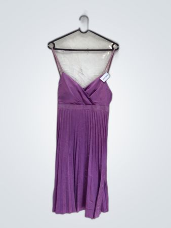 Purple Pleated Dress