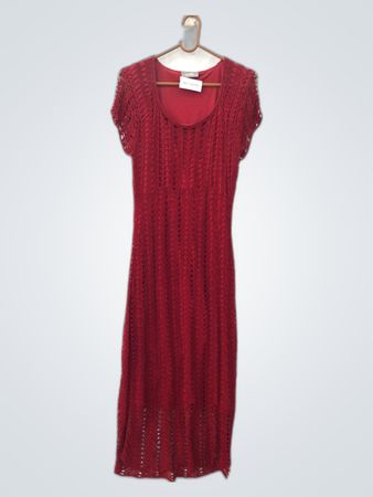 Wallis Red Crochet Dress