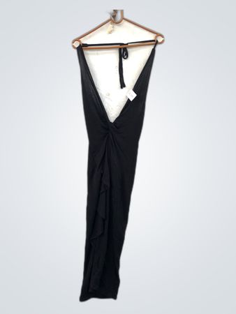 Unbranded Black Sleeveless V-Neck Maxi Dress