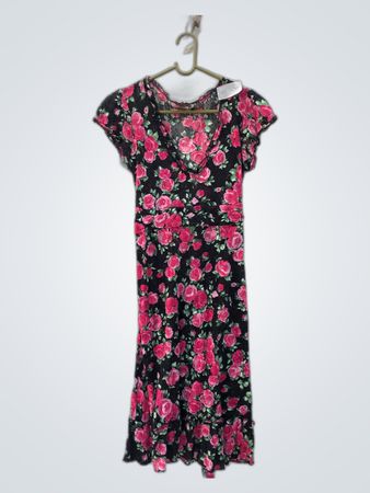 Floral Black Dress