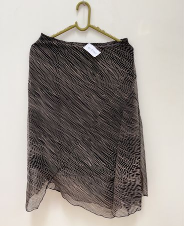 Black and White Striped Sheer Top