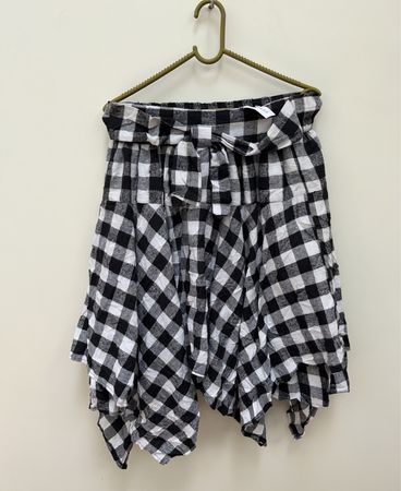 Black and White Gingham Skirt