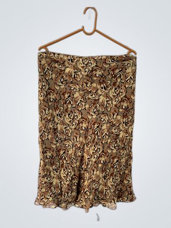 Brown Floral Skirt