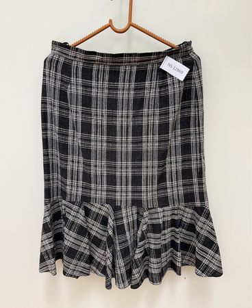 Black and White Plaid Skirt