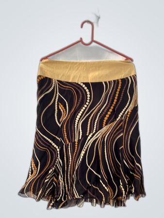 Black and Brown Patterned Skirt