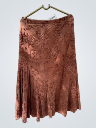 Brown Floral Skirt
