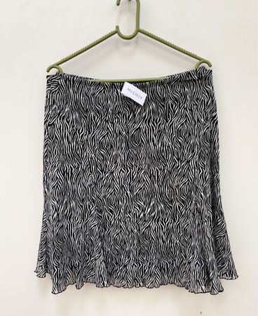 Petite Sophisticate Zebra Print Mini Skirt
