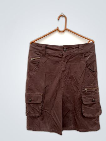 Brown Cargo Skirt