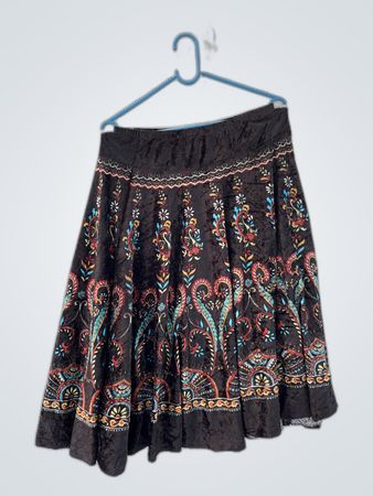 Black Floral Skirt