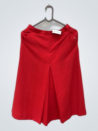Red Pleated Skirt