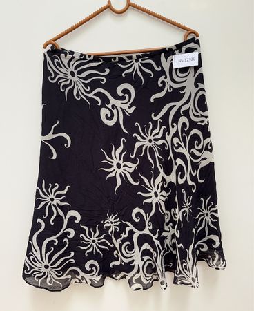 Jerome L'Huillier Black and White Floral Skirt
