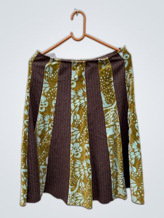 Unbranded Floral Velvet Panel Skirt