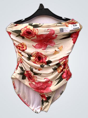 Unbranded Floral Strapless One-Piece Swimsuit