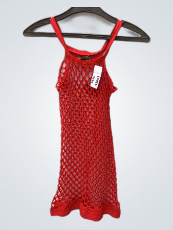 Red Crochet Dress