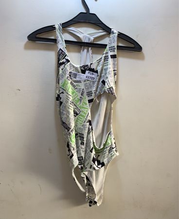 Unbranded Newspaper Print One-Piece Swimsuit