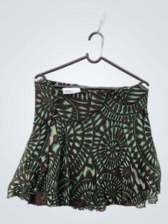 Unbranded Green Geometric Print Mini Skirt