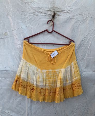 Yellow Tie-Dye Skirt