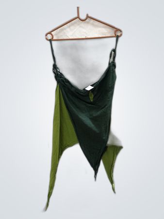 Green Bat Wing Top