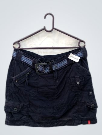 Navy Cargo Mini Skirt