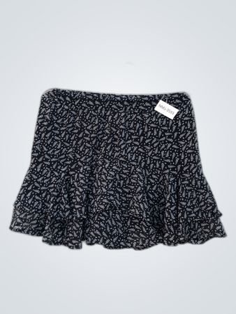 Black and White Floral Skirt